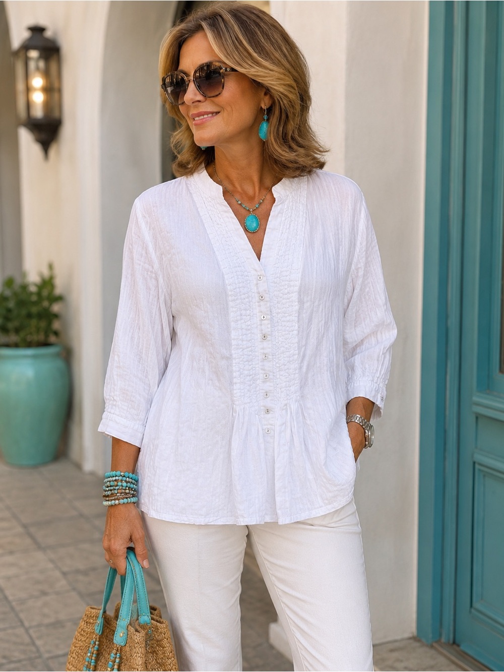 Chicos White Top | Size 3 / XL